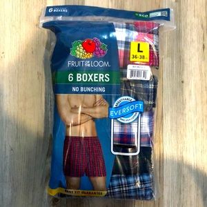 Fruit of the Loom 6pk Mens Boxers size:LG
